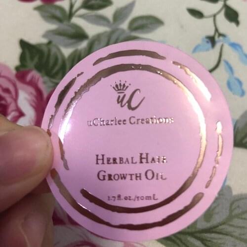 4.5cm Pink Rose Gold Foil Personalized Gift Labels