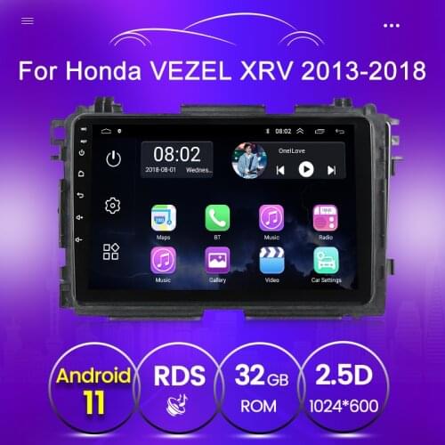 9“ Android 11 RDS For HONDA XRV Vezel XRV Vezel HRV 2013~2018 1024*600 Car radio gps navigation 2GB+32GB Audio headunit