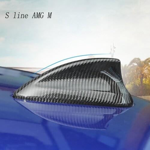 Car Styling Carbon fiber Antenna Shark Fin Style Roof Aerial Covers Stickers For BMW 3 Series G20 G28 Interior Auto Accessories