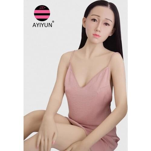 AYIYUN 168cm Realistic Solid Silicone Big Breast Sex Doll with Metal Skeleton Adult Love Doll for Sex Real Pussy