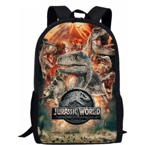 Jurassic World Kids School Bags for Boys T-rex Dinosaur Backpack Primary Children Book Bags Kids Gift Bag Mochilas