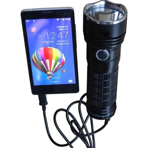 Aluminum Alloy XM-L2 U3 Dual USB Rechargeable Tactical Flashlight Torch lamp Lantern linterna 5V 18650 power bank Charger