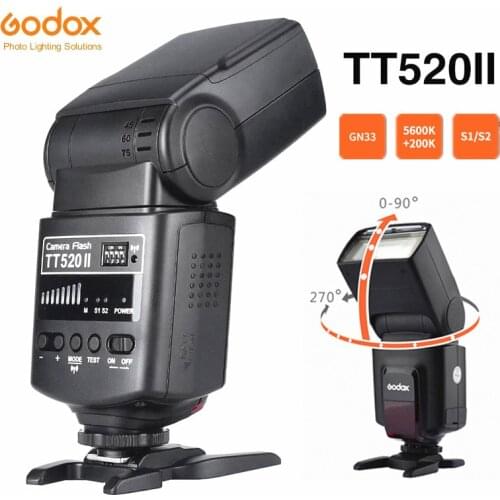 Godox TT520 II Camera Flash with Build-in 433MHz Wireless Signal + Flash Trigger for Canon Nikon Pentax Olympus DSLR Cameras
