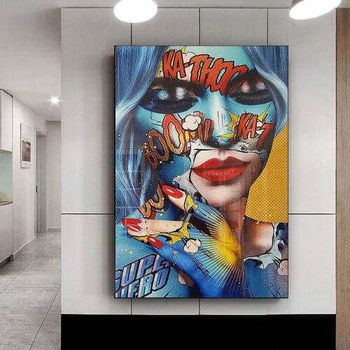 Graffiti Colorful Woman Oil Painting on Canvas Painting Cuadros Posters and Prints Wall Art Picture for Living Room Decor