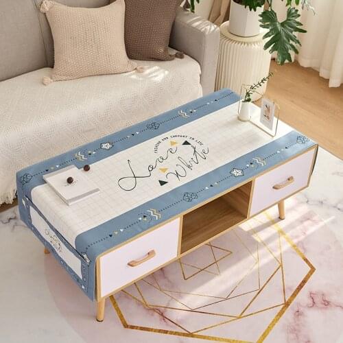 Cotton Linen Rectangle Dustproof Universal Table Cloth Waterproof Oilproof Printed Home Protective Cover Tea Tables Cloths
