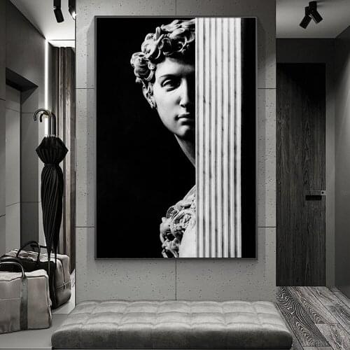 David Vaporwave Sculpture Art Paintings Print on Canvas Art Posters And Prints Portrait of David Wall Art Pictures Home Decor