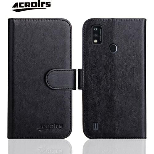 Hot! ZTE Blade A51 Case 6.52" Fashion 6 Colors Flip Soft Leather Phone Wallet Cover For ZTE Blade A71 Case Card Solts