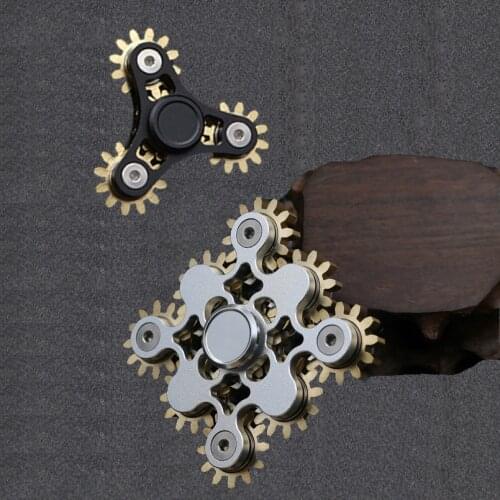 Metal Gear Fidget Spinner Edc Hand Spinner Relieve Stress Finger Game Toy For Adult And Children Gear Fingertip Spinning Top Toy