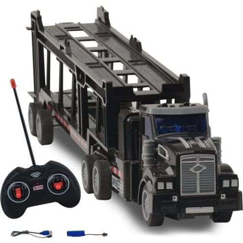 Pull Back Car Model Alloy Truck Toys Kids Simulation Lorry Transport Vehicle Toy Children Light Sound Effect Vehicles Gift