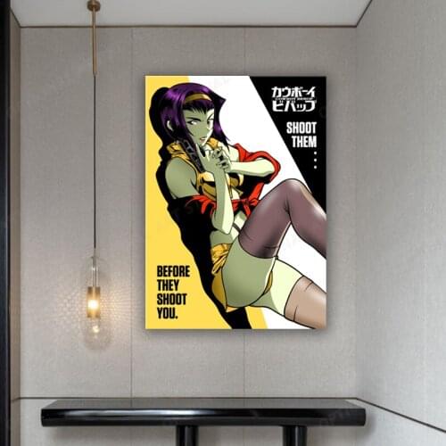 Modular Prints Cowboy Bebop Poster Anime Faye Figure Wall Painting Canvas Picture Art Modern For Home Decor