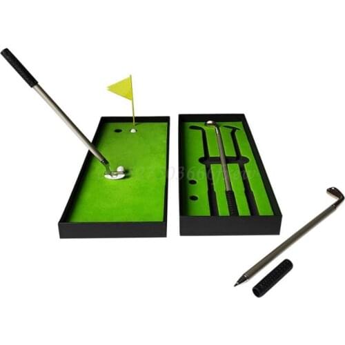 Simulated Golf Course Premium Mini Golf Pen Set Office Gift for Men Ballpoint Creative Writing Supplies Durable