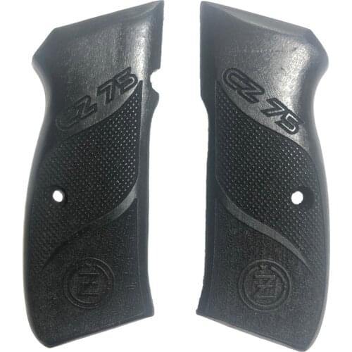 CZ75 Compatible Laser Cut Black Wooden Grip