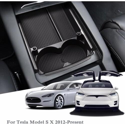 Car Styling For Tesla Model S X 2012-Present LHD Car Center Console Armrest Storage Box Covers Interior Accessories