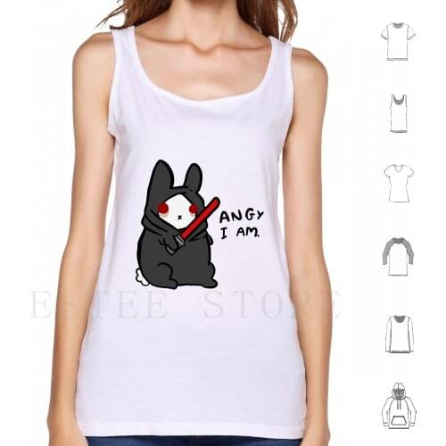 Bunny Glowing Wand Tank Tops Vest Cotton Bunny Glow In The Dark Sabre Saber Light