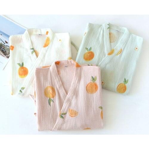 Fdfklak Comfort Gauze Cotton Robes Spring Summer Bathrobe Dressing Gown Sleepwear Homewear Casual Sweat Female Kimono