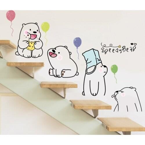 Vivid Cartoon bear wall sticker living room bedroom room wall decoration wall stickers for kids rooms