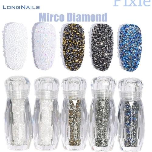 1.2-1.5MM Elf Fairy 3D Diamonds Tiny 10G(apr) Mirco 3D Rhinestones Beads Mixed AB/Clear/Pink/Blue ICE Art Filler Nails Diamonds