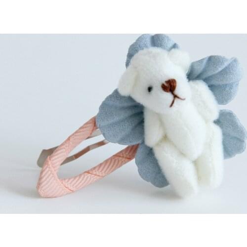 1 PCS New Cute Bear Flower Baby BB Clips Girls Hairpins Hair Clips Kids Headwear Children Accessories