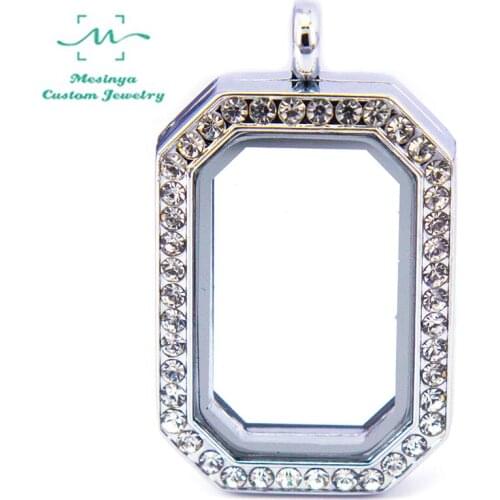 10PCS SILVER HERITAGE LIVING LOCKET Octagon lockets for floating charms