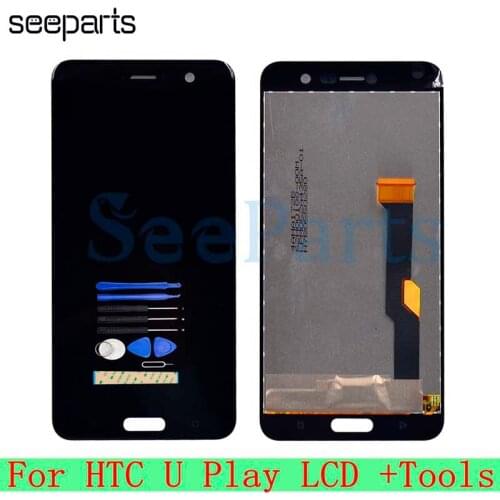 100% Tested Black For HTC U play LCD Display Touch Screen Digitizer Assembly Replacement Repair Parts For 5.2" HTC U Play LCD