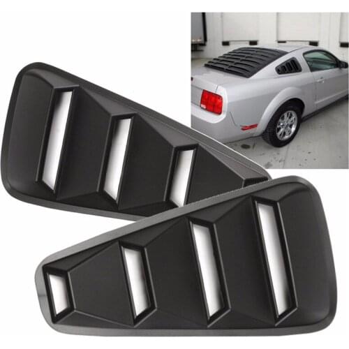 2pcs 1/4 Quarter Side Window Louvers Scoop Cover Vent For Ford Mustang 2005 2006 2007 2008 2009 2010 2011 2012 2013 2014