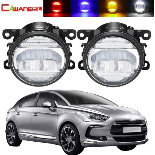 2in1 Fog Light + DRL For Citroen DS5 2012 2013 2014 2015 Car 30W 8000LM Front Bumper LED Fog Light Daytime Running Lamp H11 12V