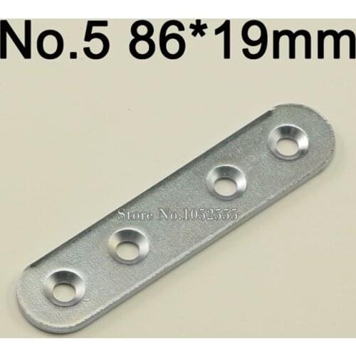 50pcs/lot 86*16mm Right Angle Code 2.5mm Thickness 180 Degree Angle Bracket Furniture Connect Fittings Support K216
