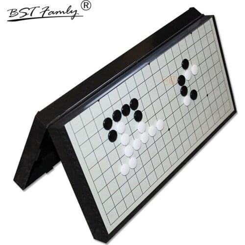 BSTFAMLY Magnetic Go Chess 19 Road 361 Pcs/Set Chinese Old Game of Go Weiqi International Checkers Folding Table Toy Gifts G02