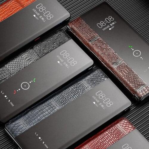 For Huawei Mate40 Genuine Flip Leather Case For Huawei Mate P40 40 Pro Plus Phone Protection Hybrid True Leather Cover Cases