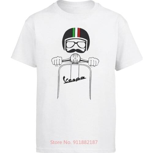 Vespa locomotive T-shirt tide brand retro ins port style VESPA motorcycle short-sleeved summer clothes mens clothing