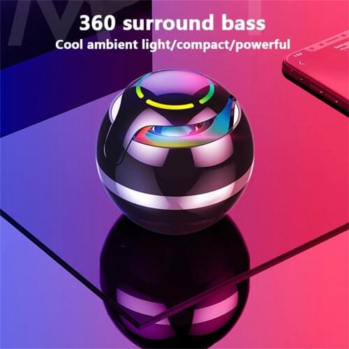 GS009 Portable Desktop Speaker Mini Wireless Bluetooth-compatible 4.2 Handsfree Speaker Built-in Lithium Battery With Mic TWS