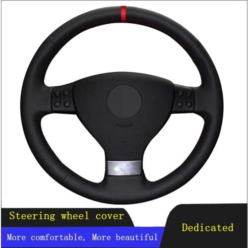 DIY Car Steering Wheel Cover Black Artificial Leather For Volkswagen Golf 5 Mk5 VW Passat B6 Jetta 5 Mk5 Tiguan 2007-2011