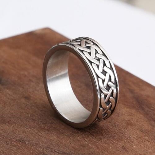 Vintage Stainless Steel Viking Ring Celtics knot Ring For Men Nordic Odin Rune Ring Mens And Women Fashion Jewelry Gifts