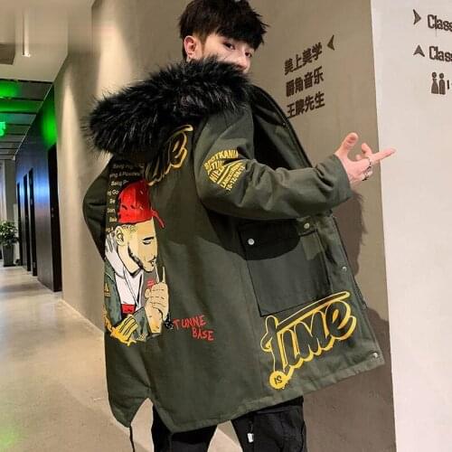 Mens new mens winter cotton padded jacket