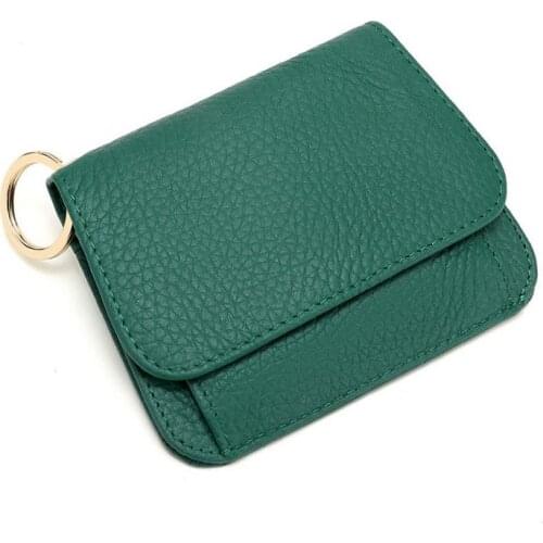 Bycobecy Genuine Leather Fashion Women Wallet Small Credit Card Holder Zipper Coin Purse Money Bag Travel Short Wallet