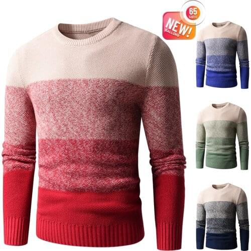 Men 2021 Autumn New Classic 100% Cotton Warm Thick Crewneck Sweaters Pullovers Coat Men Winter Casual Vintage Soft Sweater Men