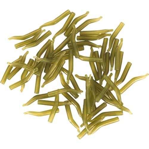 Pack of 50pcs Carp Fishing Hook Sleeve Tube End Tackle Fishing Swivel Aligner Accessories