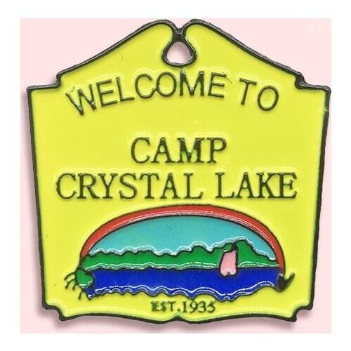 New cartoon tablet commemorative brooch welcome crystal lake picnic fashion personality denim clothing pendant jewelry gift