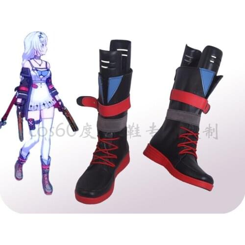 Anime Cosplay Honkai Impact 3rd Cosplay Shoe Kallen Kaslana Hunter Boots Red Black Shoes A