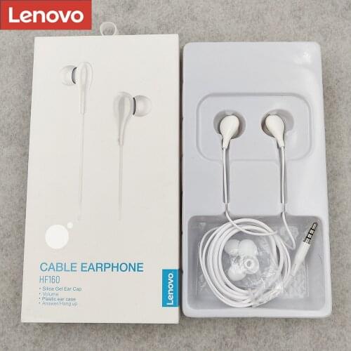 Original Lenovo HF160 Stereo Earphone In-ear Wired Earphone With Mic 3.5mm Plug Headset For Lenovo Z5 Z6 S5 K5 Pro Z5S Note K5S