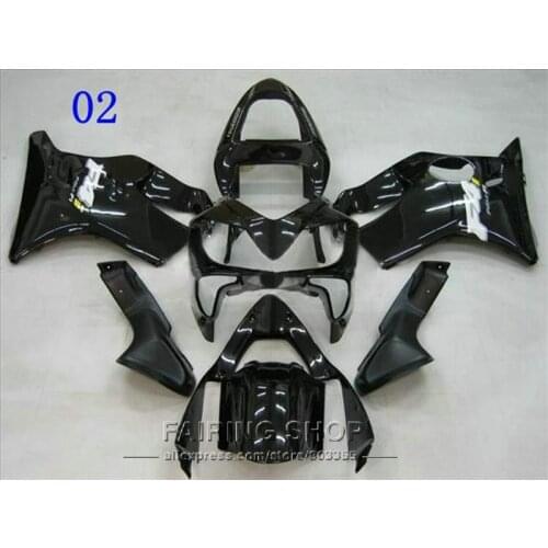 All black Fairings for Honda CBR 600 F4i 2003 2002 2001 cbr 600F4i 01 02 03 Injection mold Fairing kit ll116