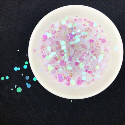 AB Transparent 20g/Pack Size 2mm-4mm Dot Loose Sequins for Nail art, Lady manicure Glitter Paillettes ,Slime DIY Accessories