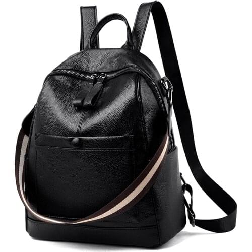 New women Pu leather backpack female travel bagpack Fashion Laptop backbag Large school bag for Teenager girls 2020 mochila