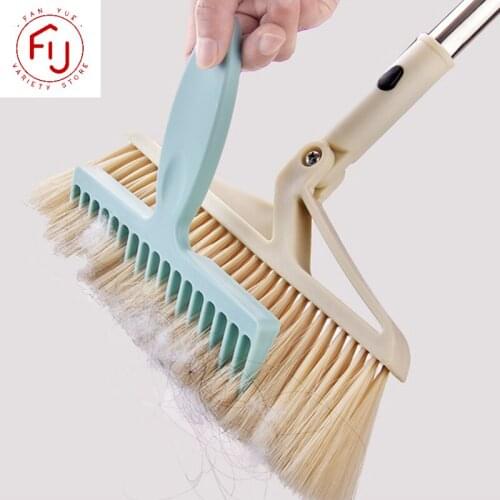 1pc Household Broom Dusting Brush Broom Sweeping Hair Cleaning Brush Scraping Hair Brush Longer Combs Brushing Tool