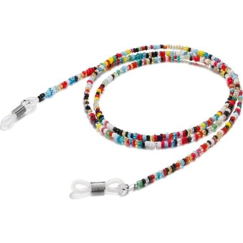 Beaded Sunglasses Lanyard Bohemia Beaded Glasses Holder Colorful Bead Eyeglasses Strap Glasses Chain Accessories