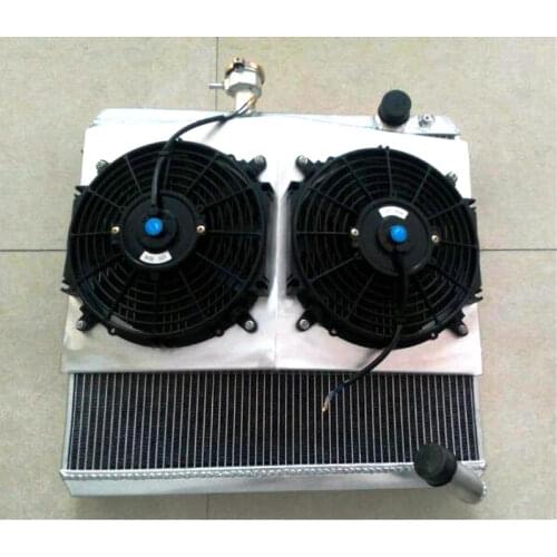 High Quality Aluminum Radiator+Shroud +Fan For JAGUAR S2 E-TYPE 4.2L Manual MT 1968-1970 1968 1969 1970