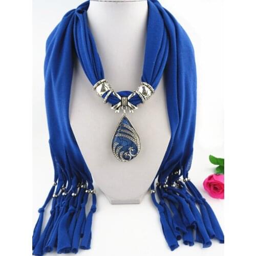Classic Style Women Jewelry scarf Beads Fringed Phoenix Alloy Base Resin Pendants Long Tassel pendant Necklace Scarf Necklace