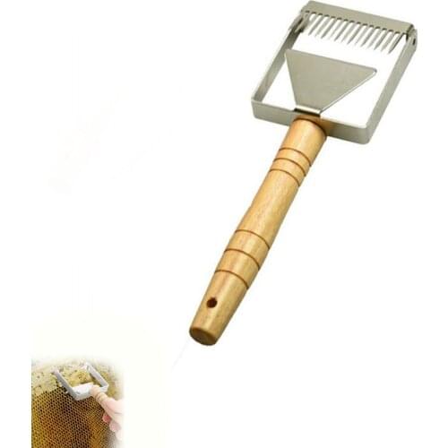 1pc Uncapping Fork Honeycomb Scraper Wood Handle Uncapping Scraper Honey Bees Tool Beekeeping Tool Beekeeper