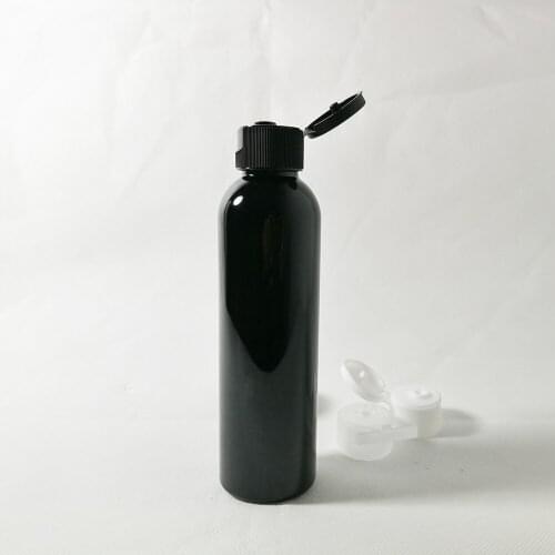 100pc 150ml Refillable Cosmetic Bottles For Travel Packaging PET Flap Cover Cap Bottle 150CC Small Size Shampoo Lotion Container