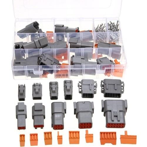 16 set/set New DTM Waterproof Wire Connector Kit Automotive Sealed Plug with Pins Lighting Accessories